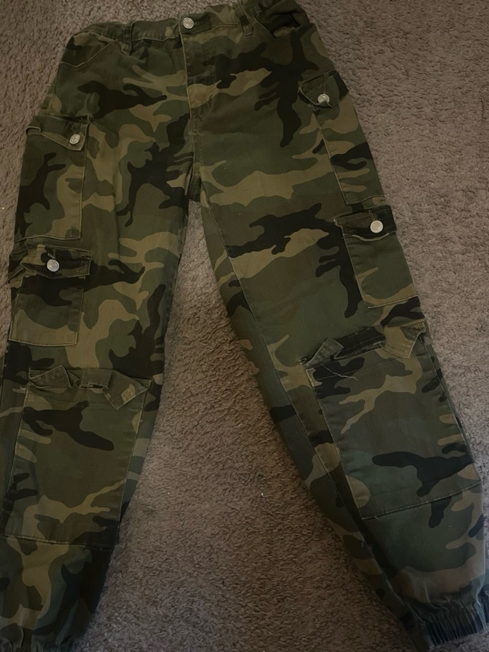 Rue21 Olive & Dark Green Camo Cargo Joggers